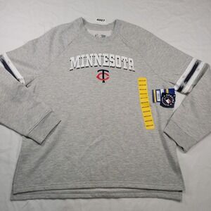 Minnesota Twins MLB Genuine Merchandise Crewneck Sweatshirt Grey Size Medium